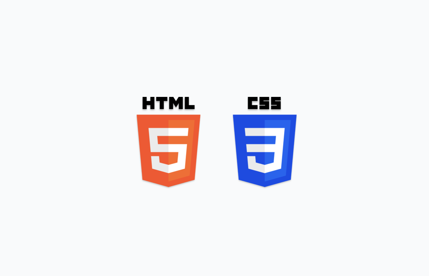 HTML and CSS logos.